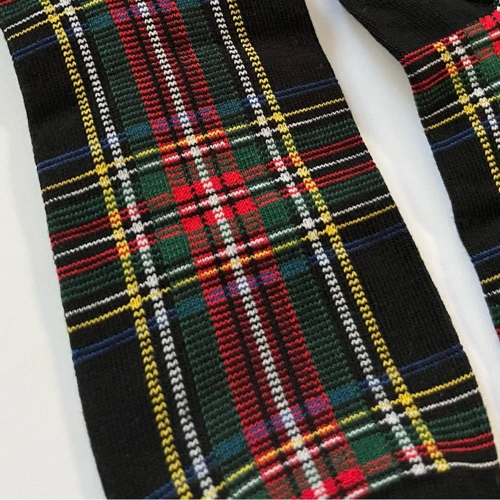 Ralph Lauren Plaid Black long Socks